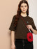 Womens Half Sleeve Round Neck Solid Oversized Fit Tshirts