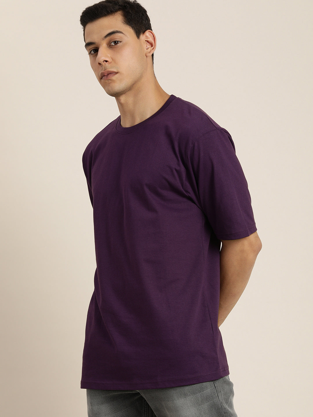 Mens Half Sleeve Round Neck Oversized Fit T-Shirts