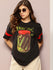 Womens Short Sleeve Printed Oversized Fit Tshirt