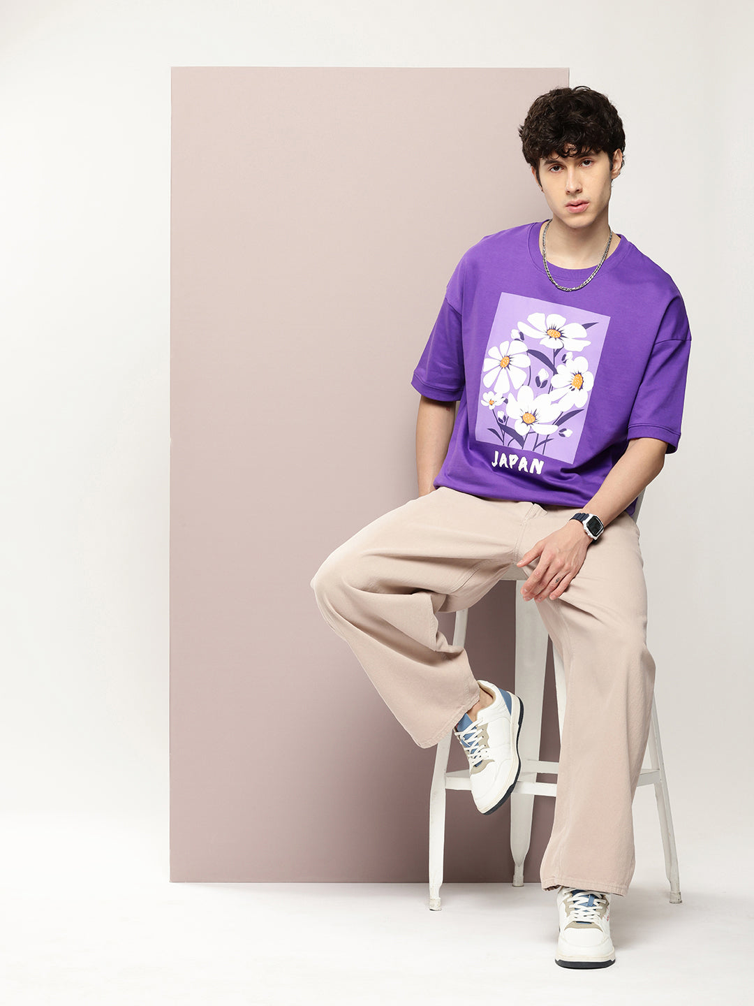 Mens Half Sleeve Round Neck Printed Oversized Fit Tshirts