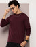 Mens Full Sleeve Round Neck Solid Regular Fit Tshirts