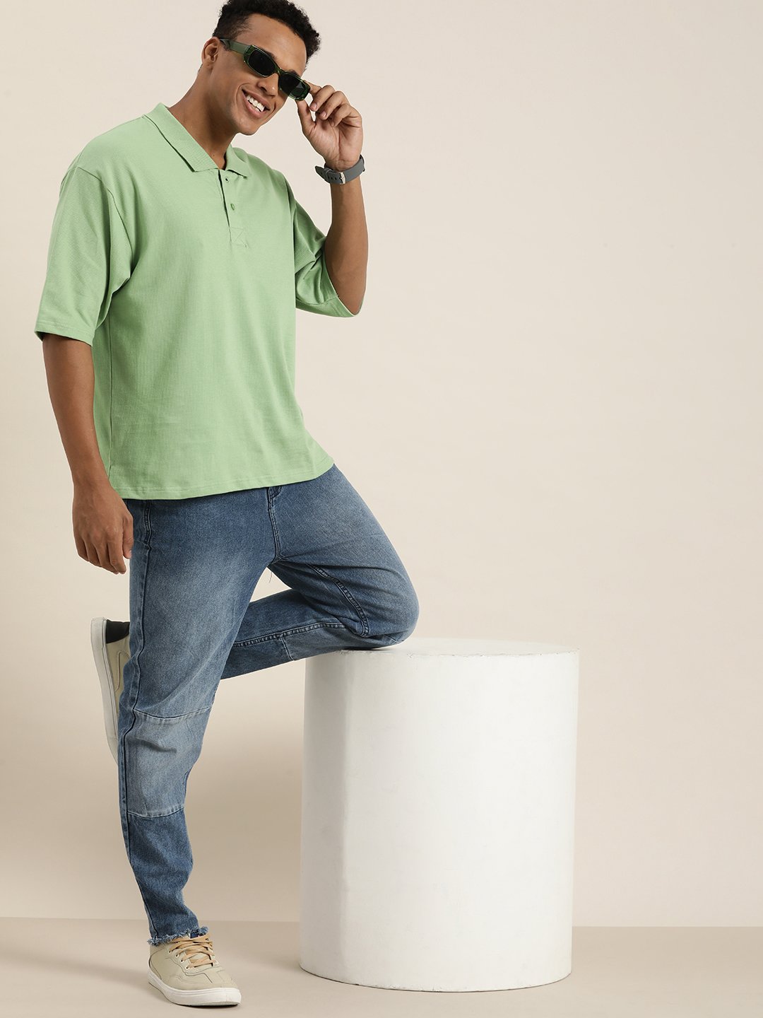 Mens Half Sleeve Oversized Fit Polo T-Shirts
