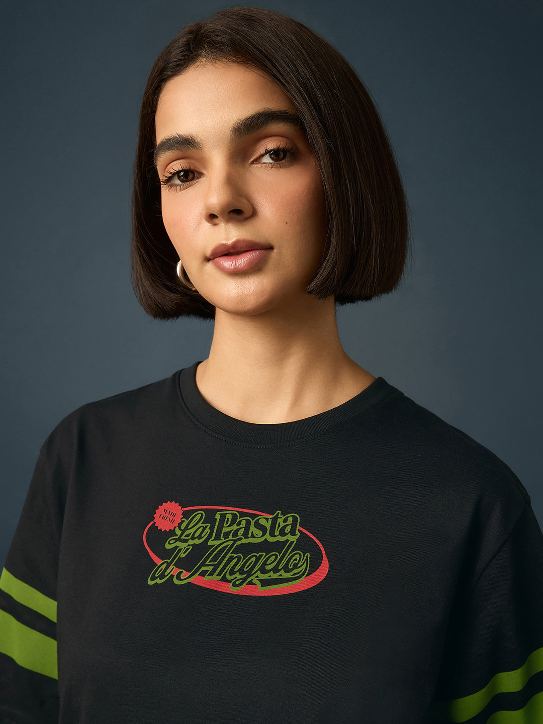 Womens Short Sleeve Printed Oversized Fit Tshirt 