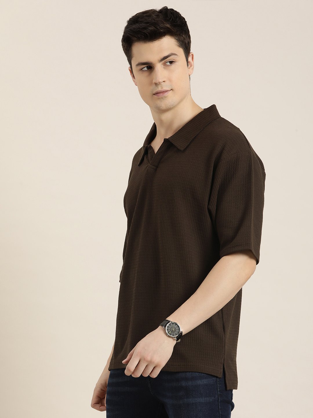Mens Short Sleeve Polo Oversized Fit Polo T-Shirt