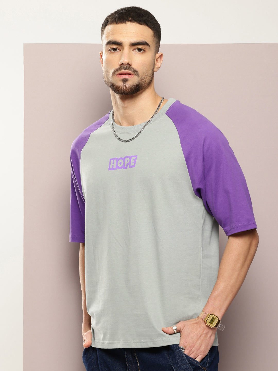 Mens Half Sleeve Round Neck Printed Oversized Fit Tshirts