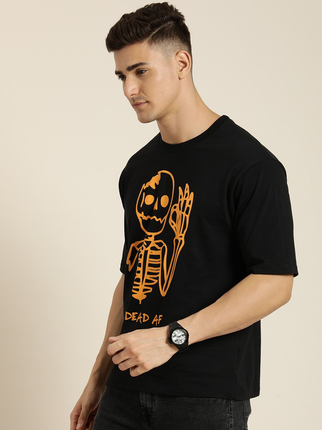 Mens Half Sleeve Round Neck Oversized Fit T-Shirts