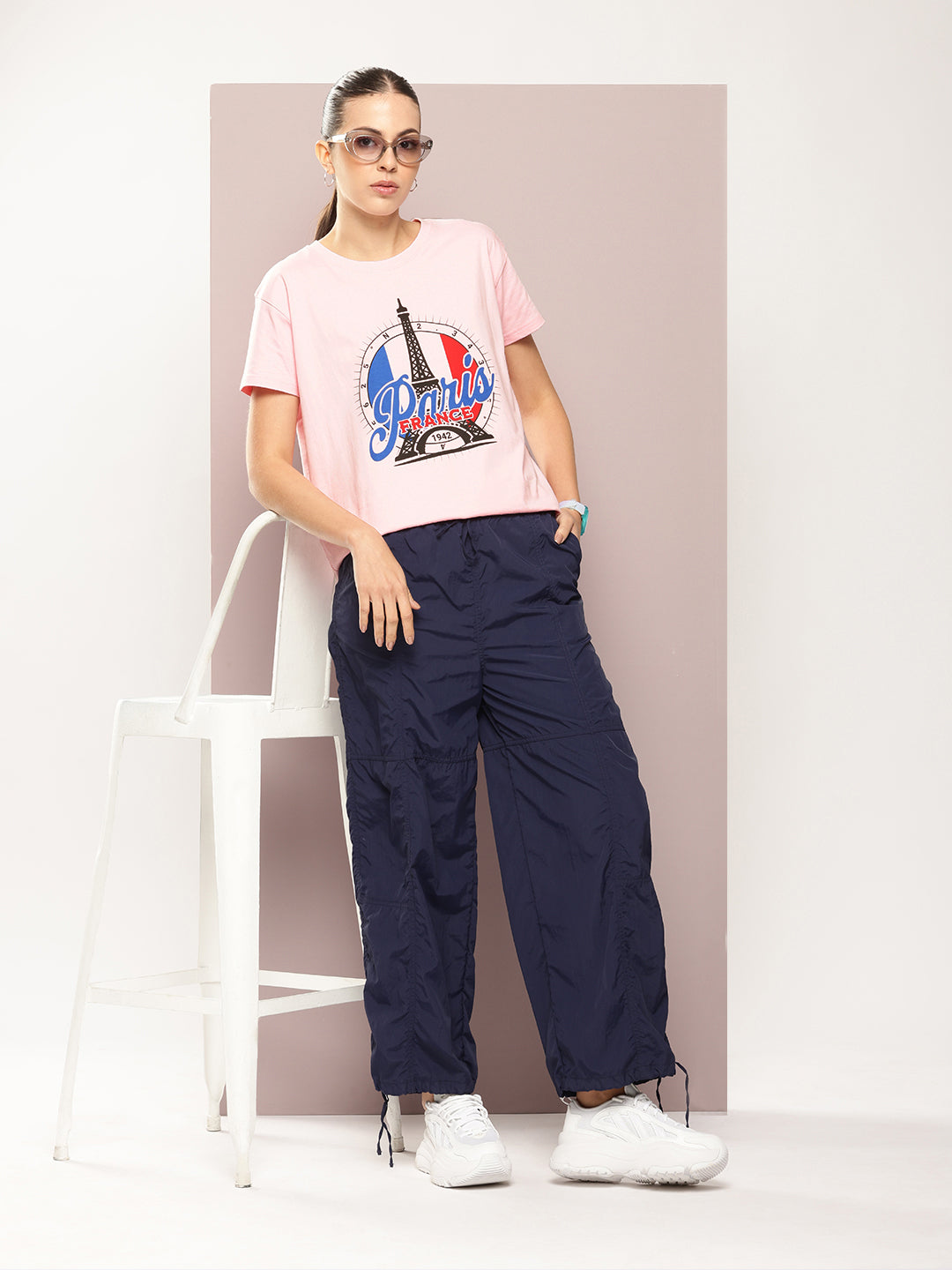 Womens Half Sleeve Round Neck Printed Boxy Fit Tshirts