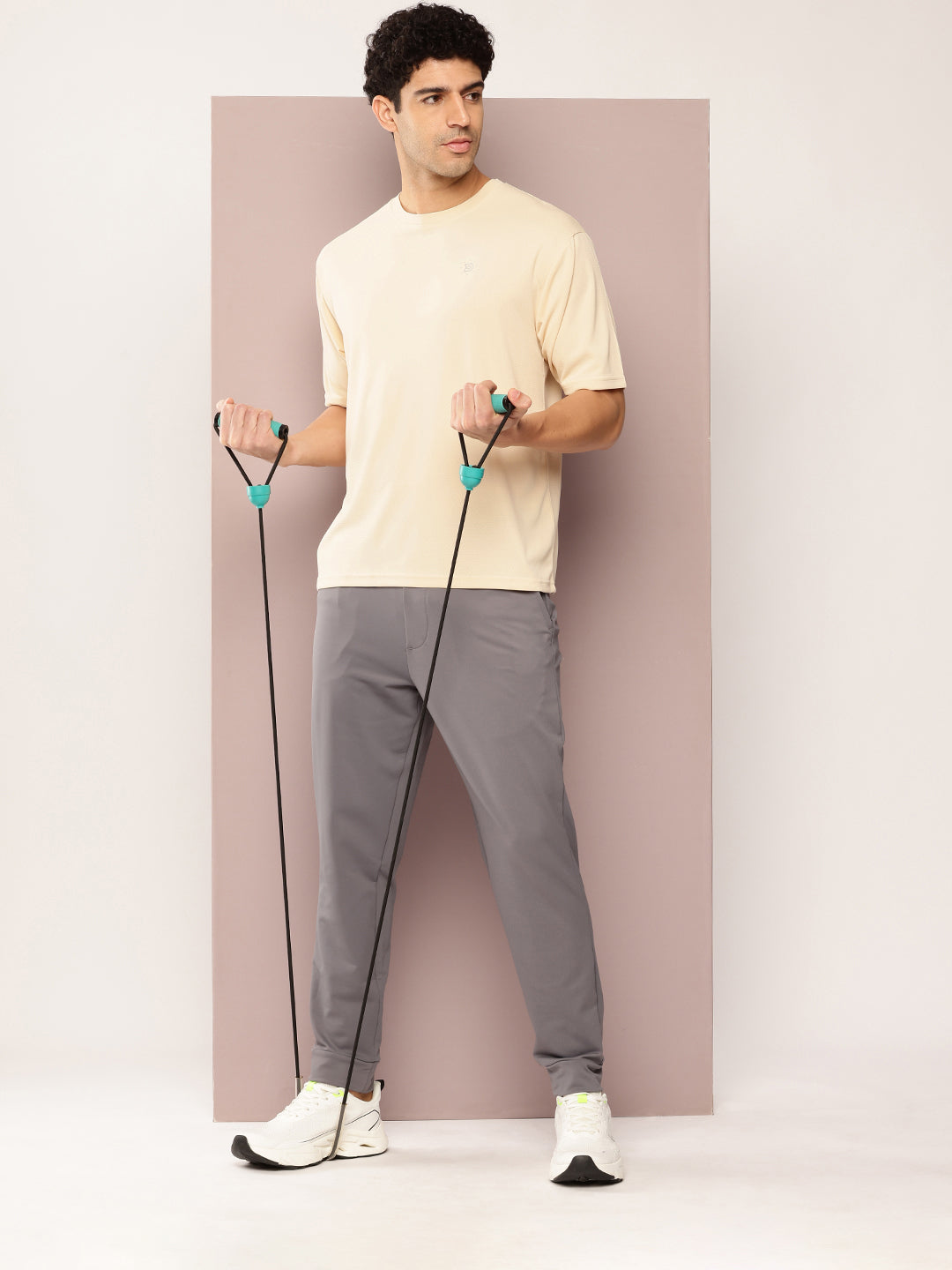 Mens Short Sleeve Round Neck Oversized Polyster Tshirt