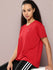 Womens Half Sleeve Round Neck Solid Boxy Fit Tshirts