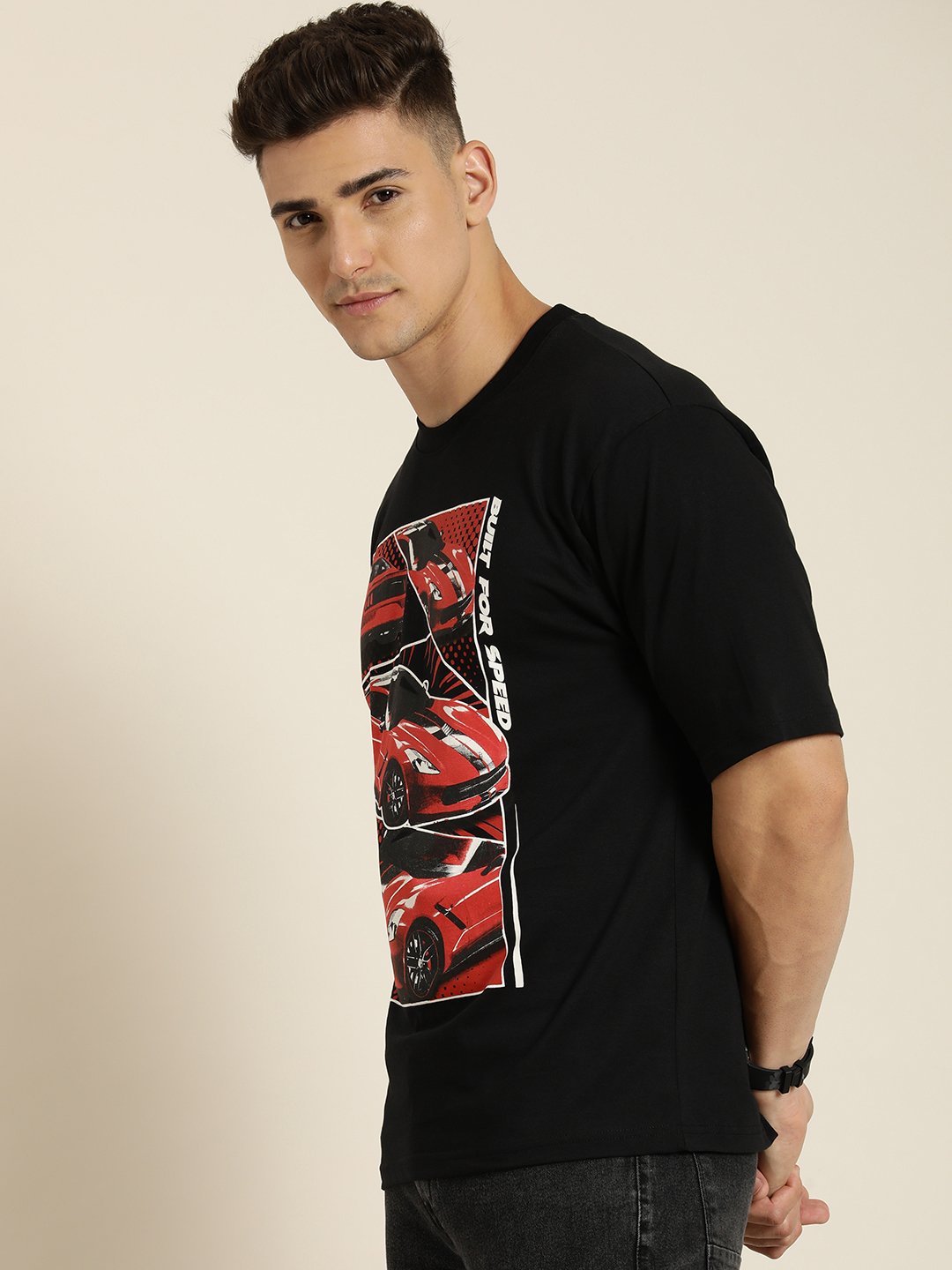 Mens Half Sleeve Round Neck Oversized Fit T-Shirts