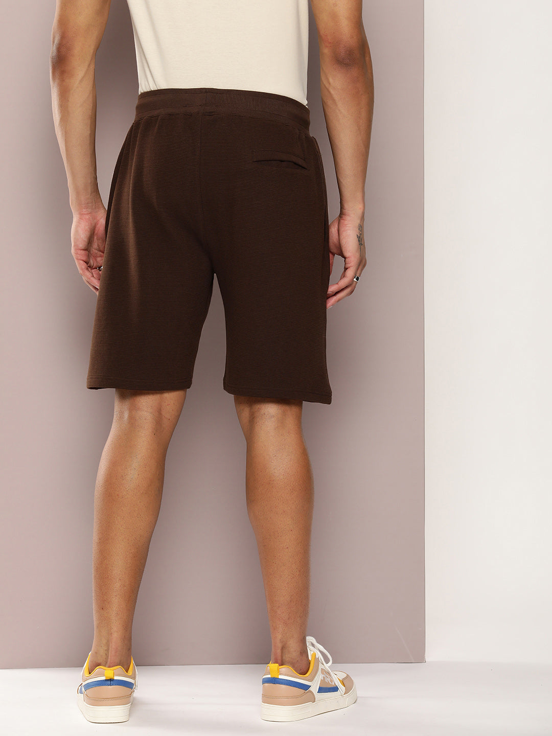 Men Solid Regular Shorts