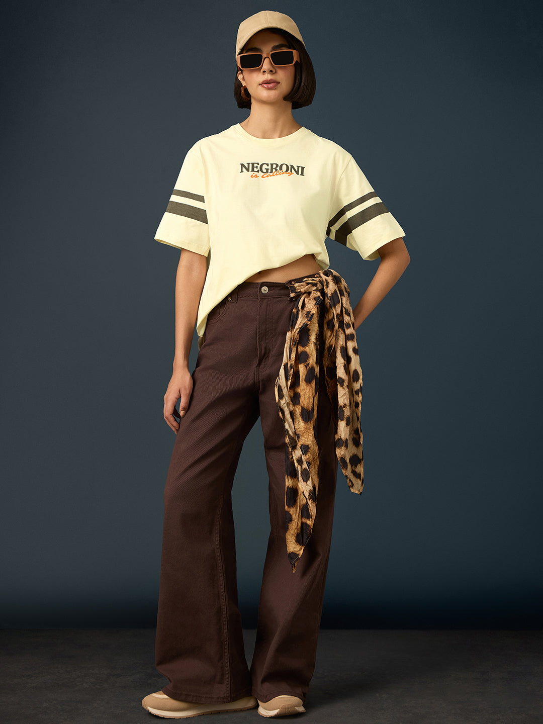 Womens Short Sleeve Printed Oversized Fit Tshirt 