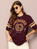 Womens Short Sleeve Printed Oversized Fit Tshirt