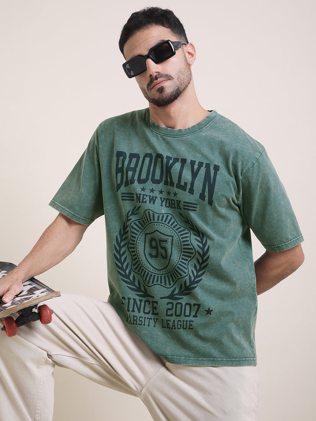Mens Half Sleeve Round Neck Printed Oversized Fit Tshirts