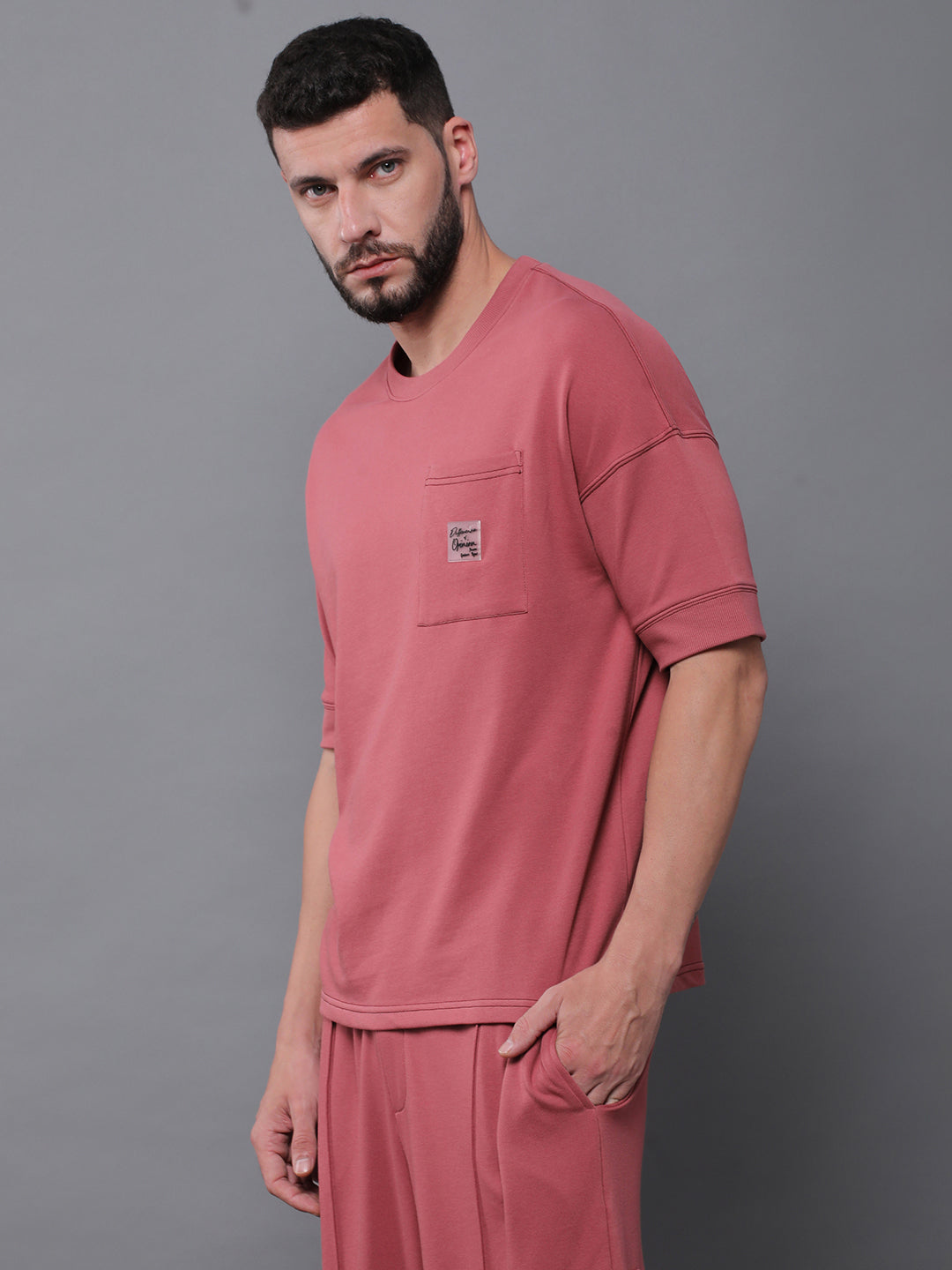 Mens Half Sleeve Round Neck Oversized Fit T-Shirts