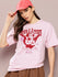 Womens Half Sleeve Round Neck Printed Oversized Fit Tshirts