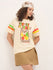 Womens Half Sleeve Round Neck Puff Print Oversized Fit Tshirts