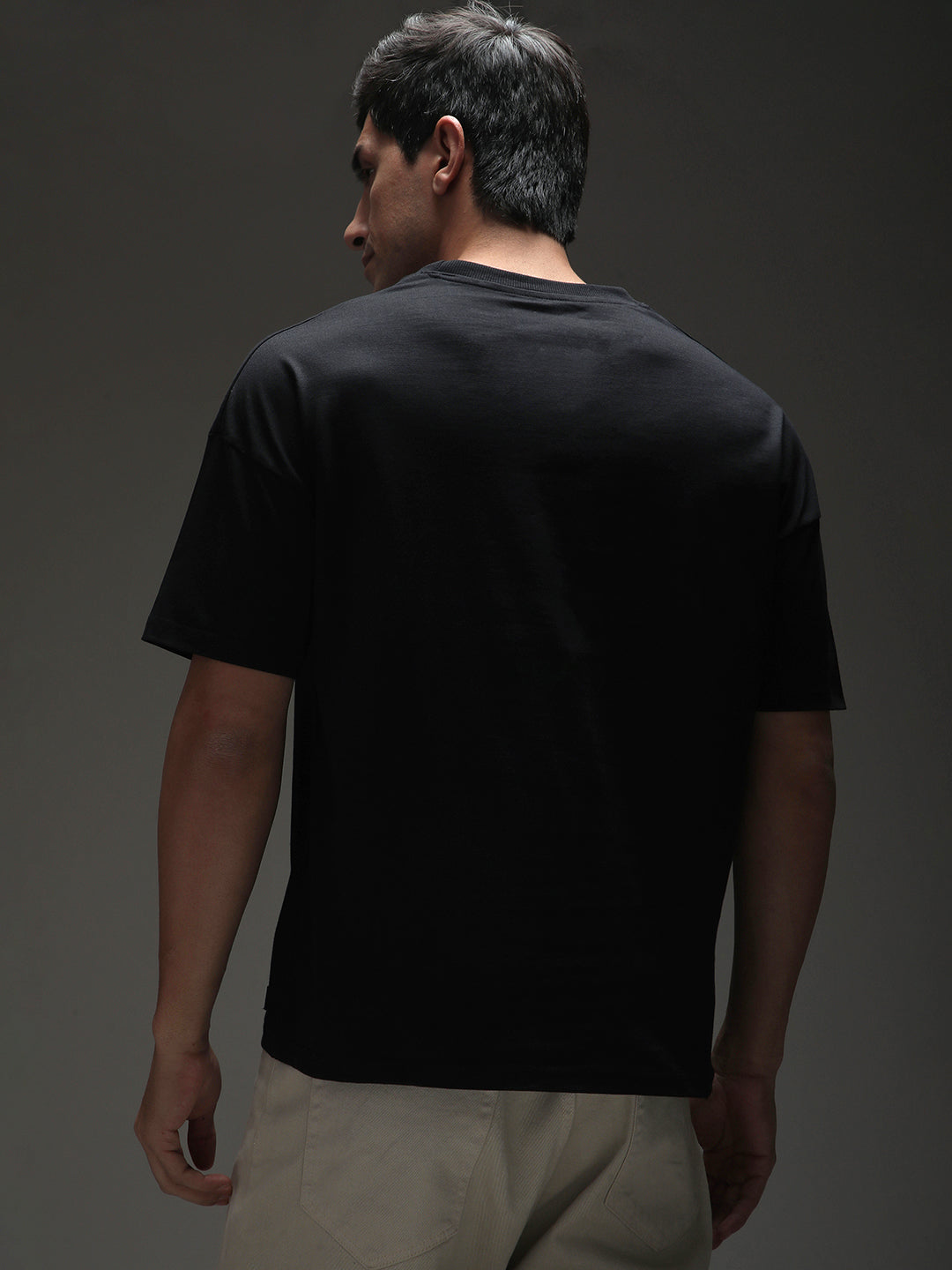 Mens Half Sleeve Drop Shoulder Printed Oversized Fit T-Shirts