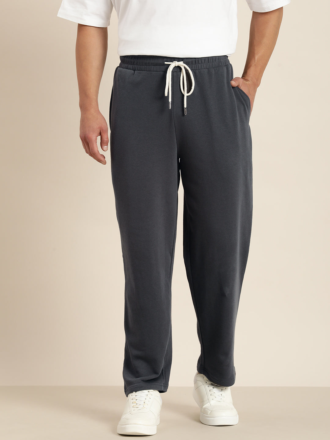 Men Lightweight Relaxed Fit Baggy Korean Pant