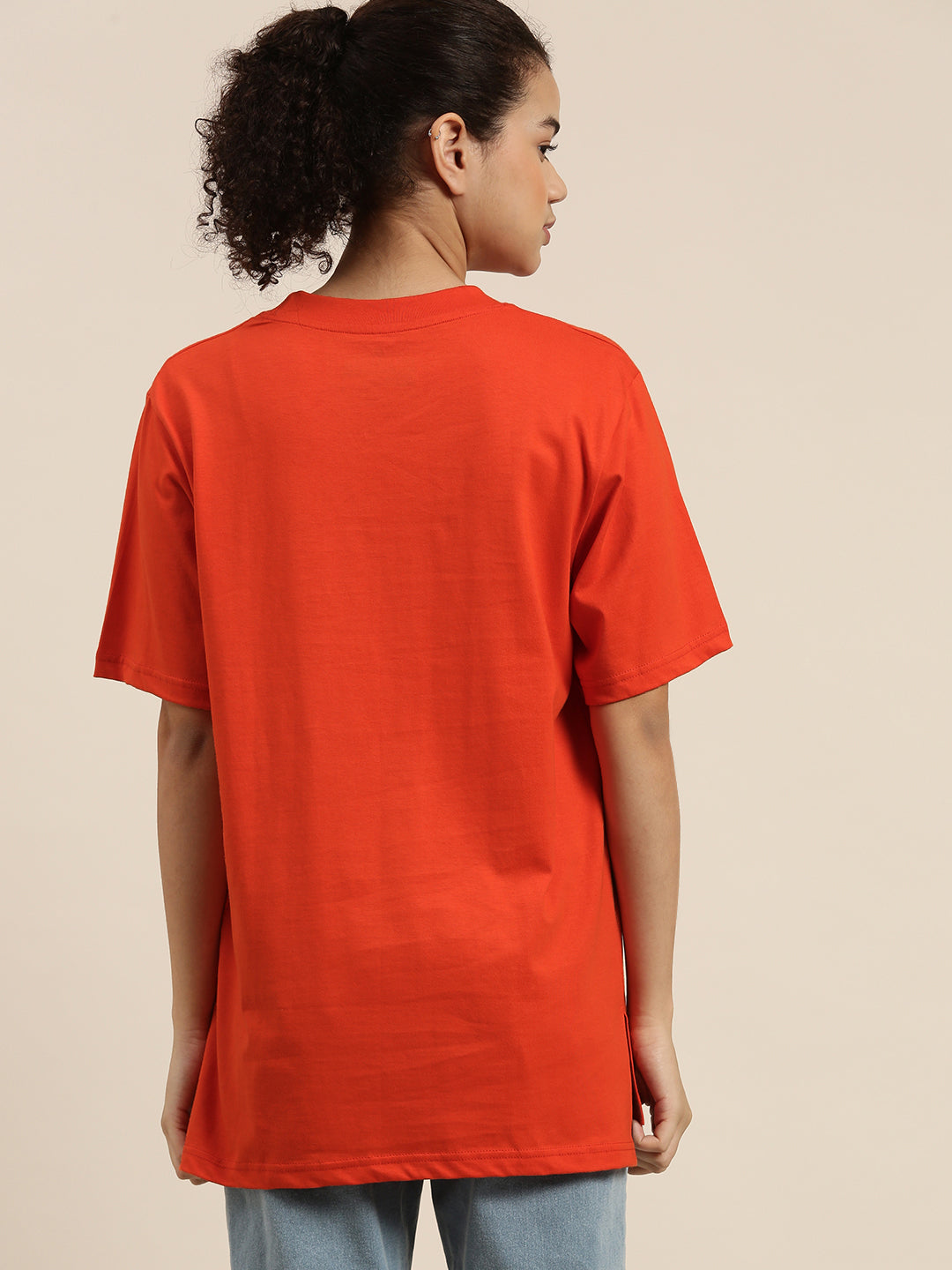 Womens Half Sleeve Round Neck Oversized Fit T-Shirts