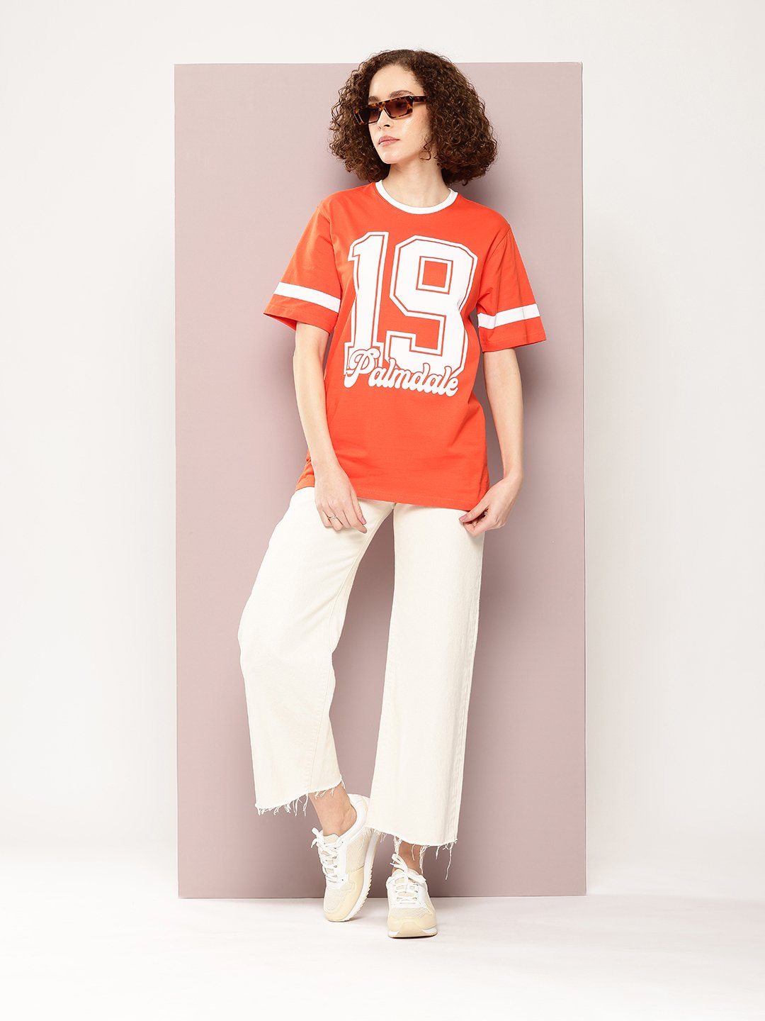 Womens Half Sleeve Round Neck Oversized Fit T-Shirts