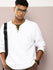 Mens Full Sleeve V-Neck Solid Oversized Fit Tshirts