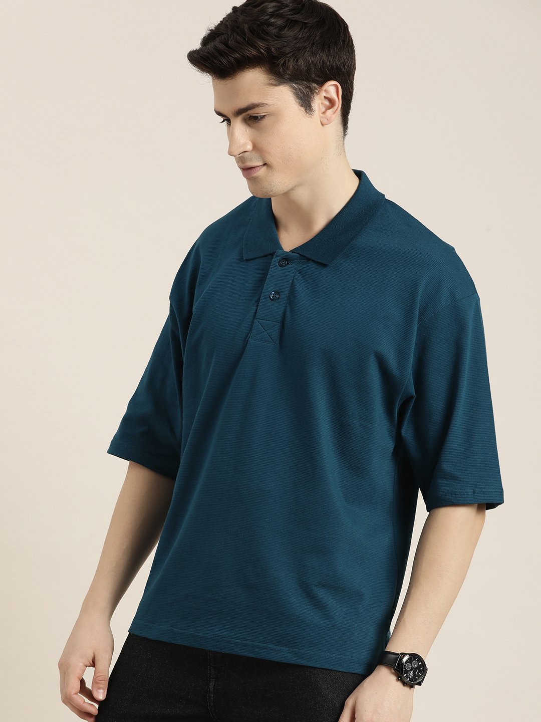 Mens Half Sleeve Oversized Fit Polo T-Shirts