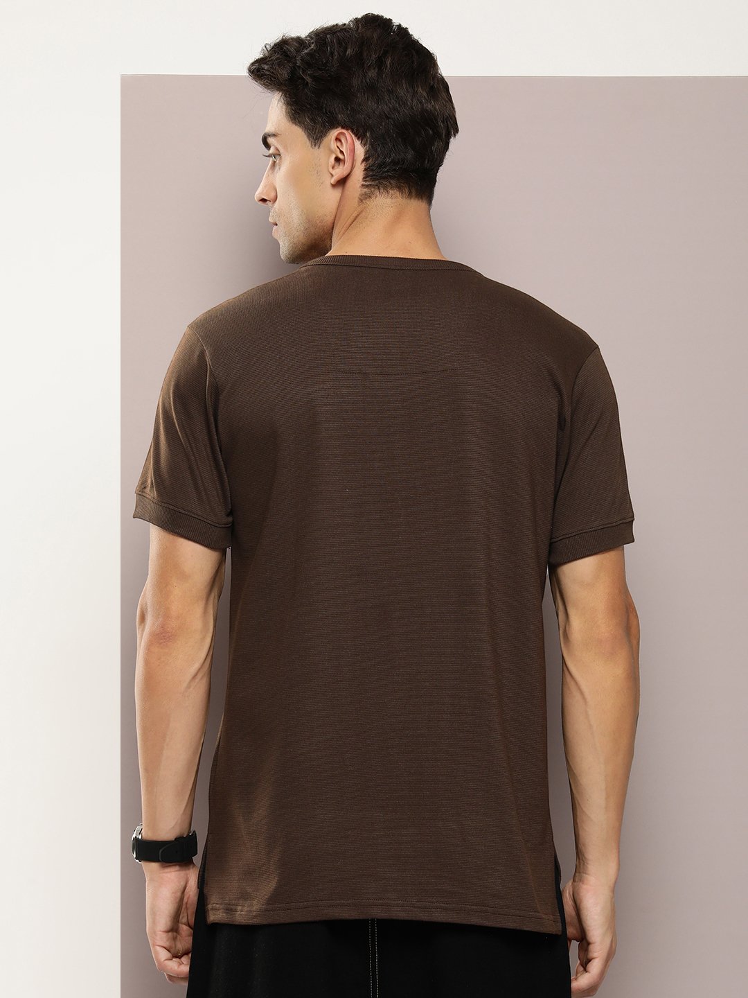 Mens Half Sleeve Henley Neck Regular Fit T-Shirts