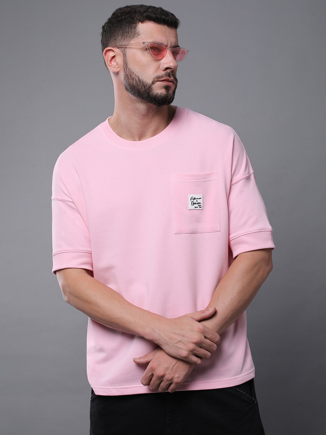 Mens Half Sleeve Round Neck Oversized Fit T-Shirts