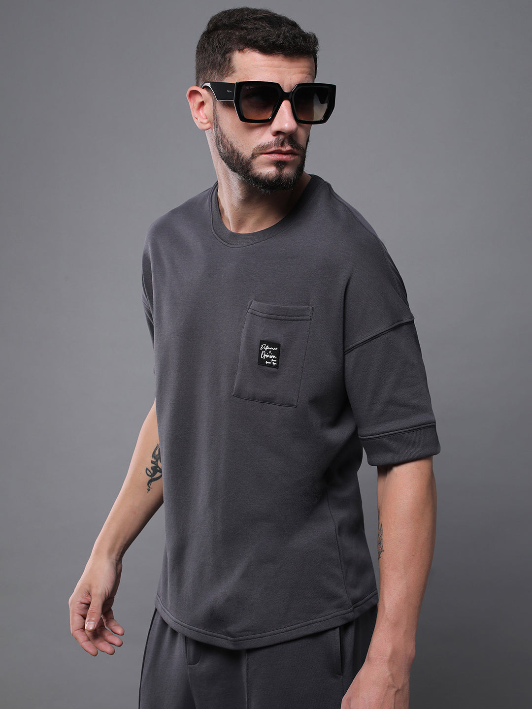 Mens Half Sleeve Round Neck Oversized Fit T-Shirts