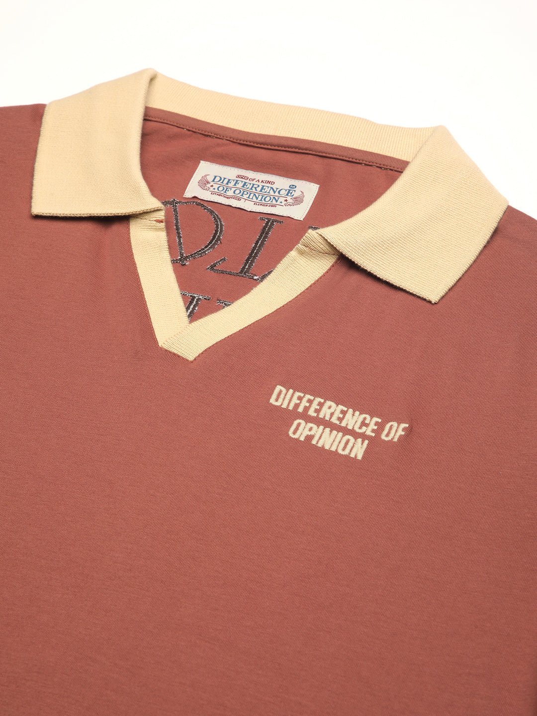 Mens Half Sleeve Polo Neck Back Embroidered Relaxed Fit Tshirts