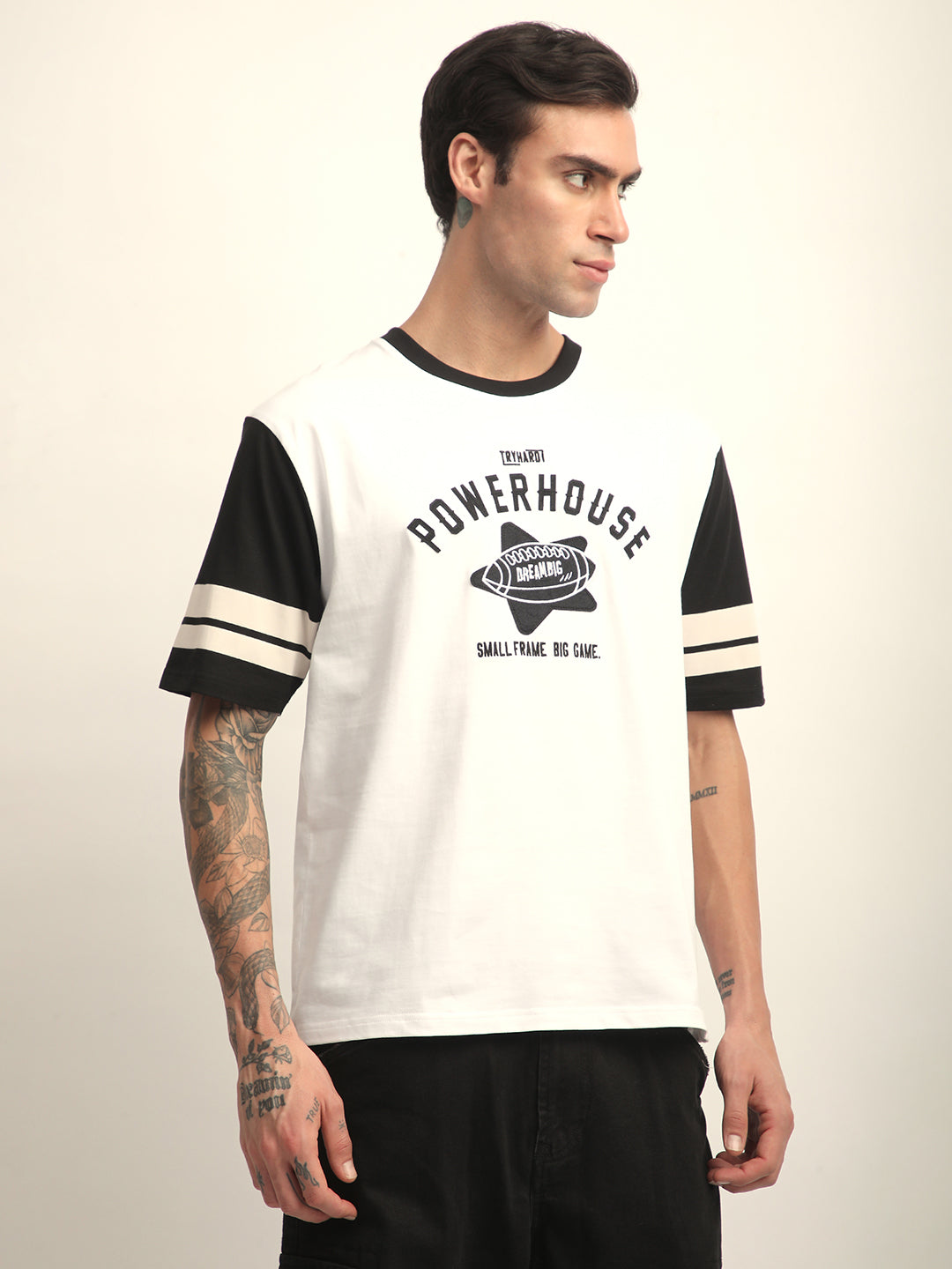 Mens Half Sleeve Round Neck Printed Oversized Fit Tshirts