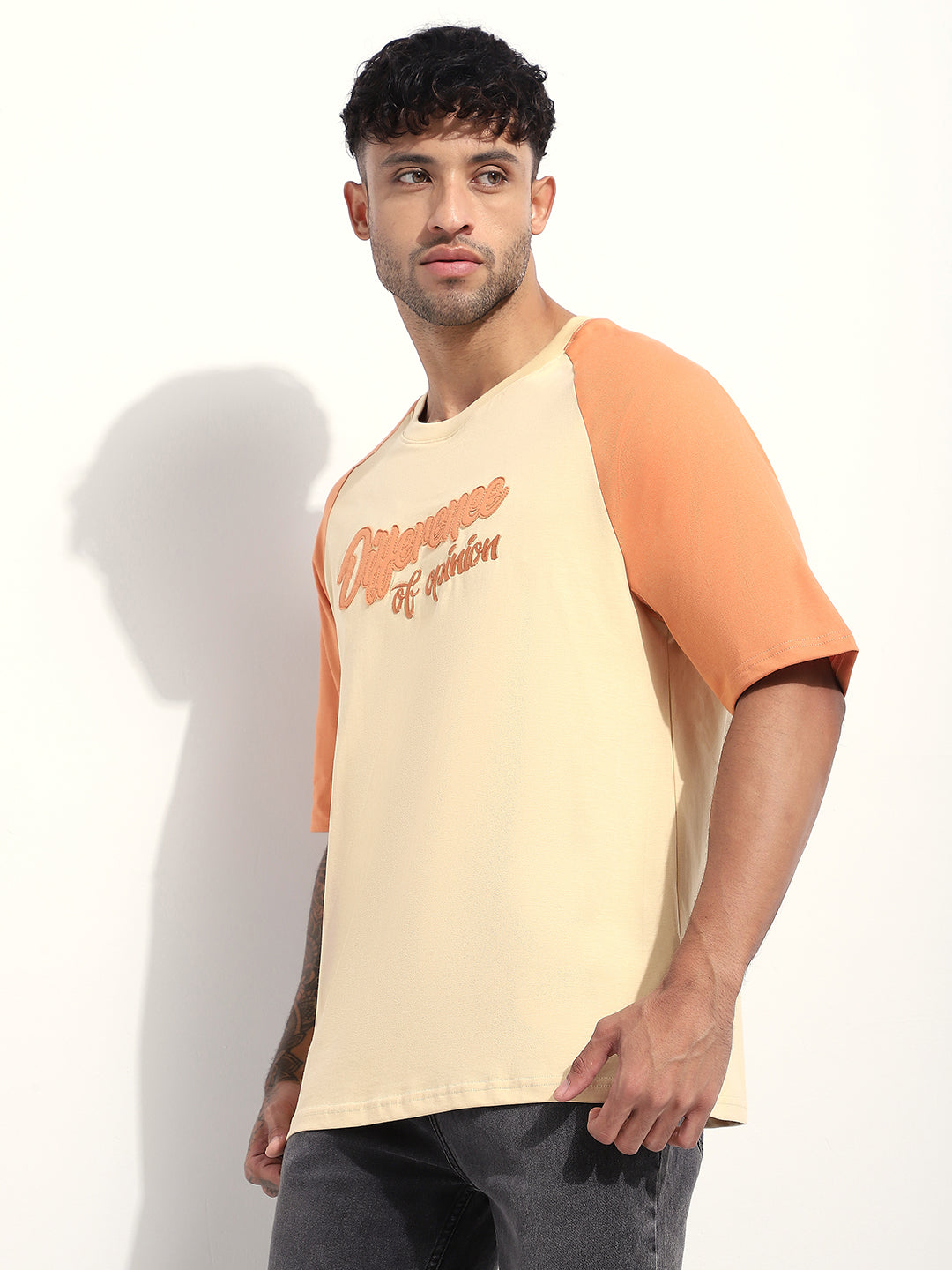 Mens Half Sleeve Round Neck Printed Oversized Fit Tshirts