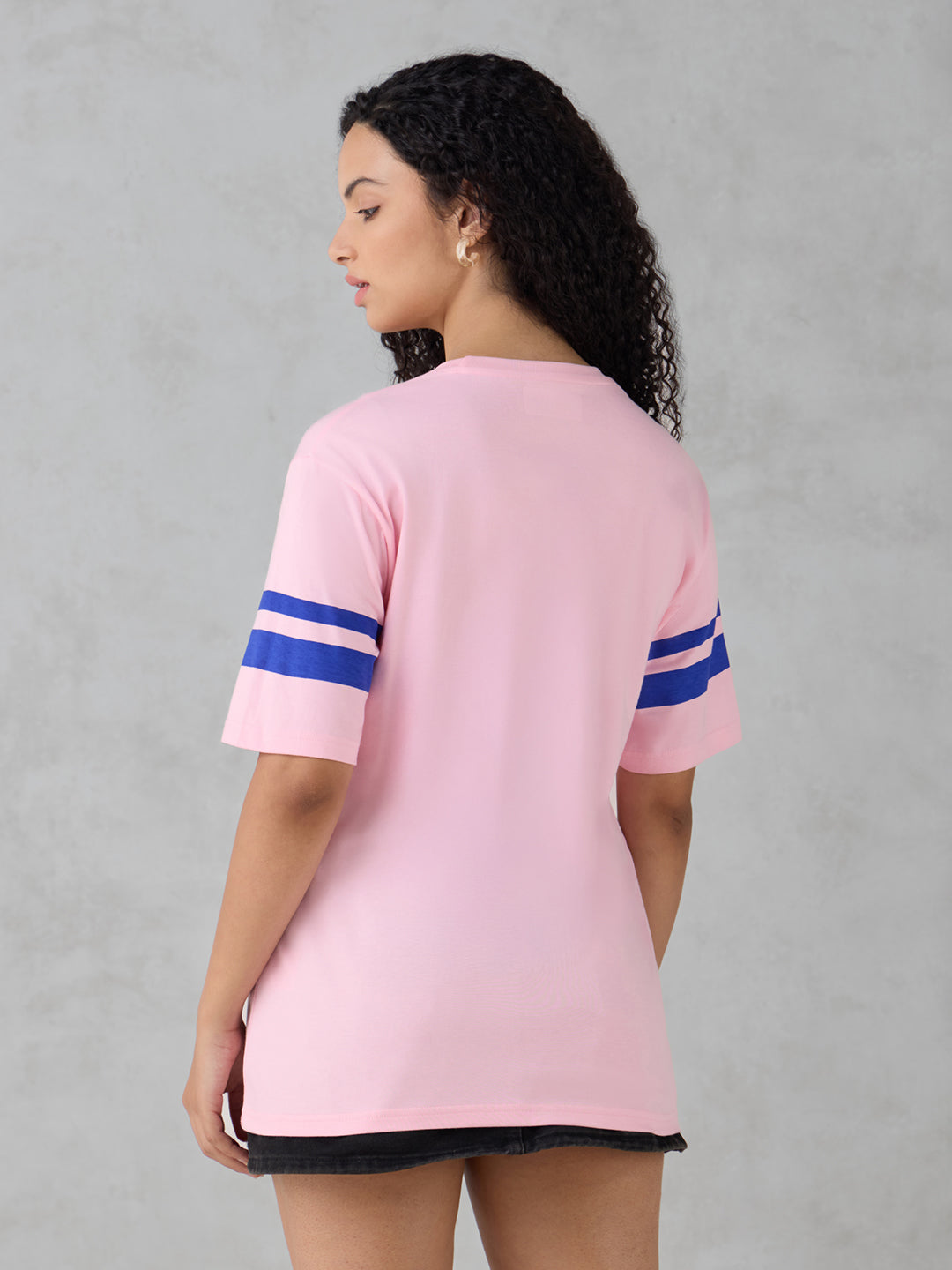 Womens Half Sleeve Printed Oversized Fit Tshirt