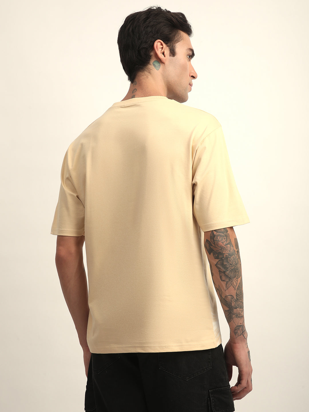 Mens Half Sleeve Round Neck Printed Oversized Fit Tshirts