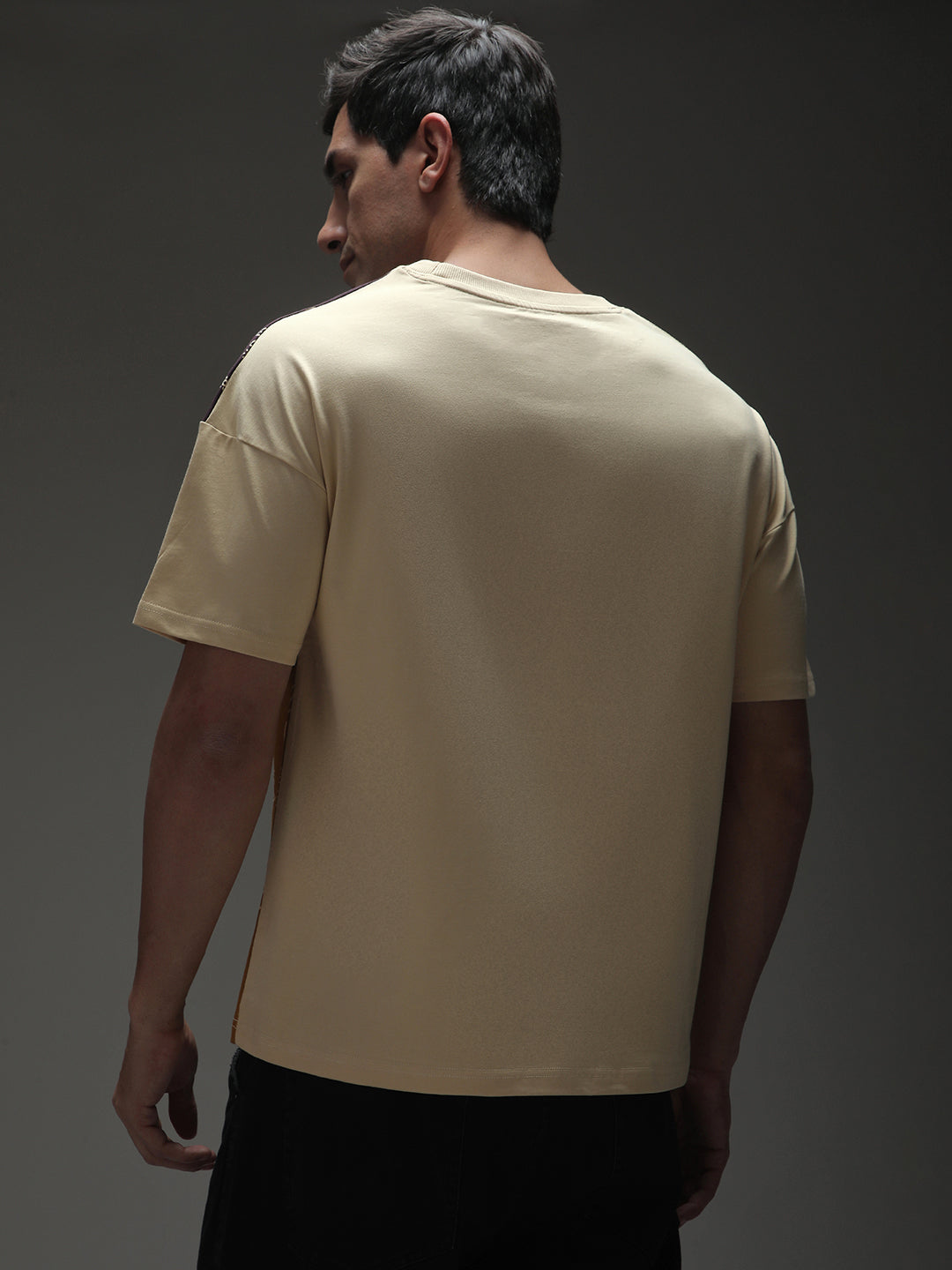 Mens Half Sleeve Drop Shoulder Printed Oversized Fit T-Shirts