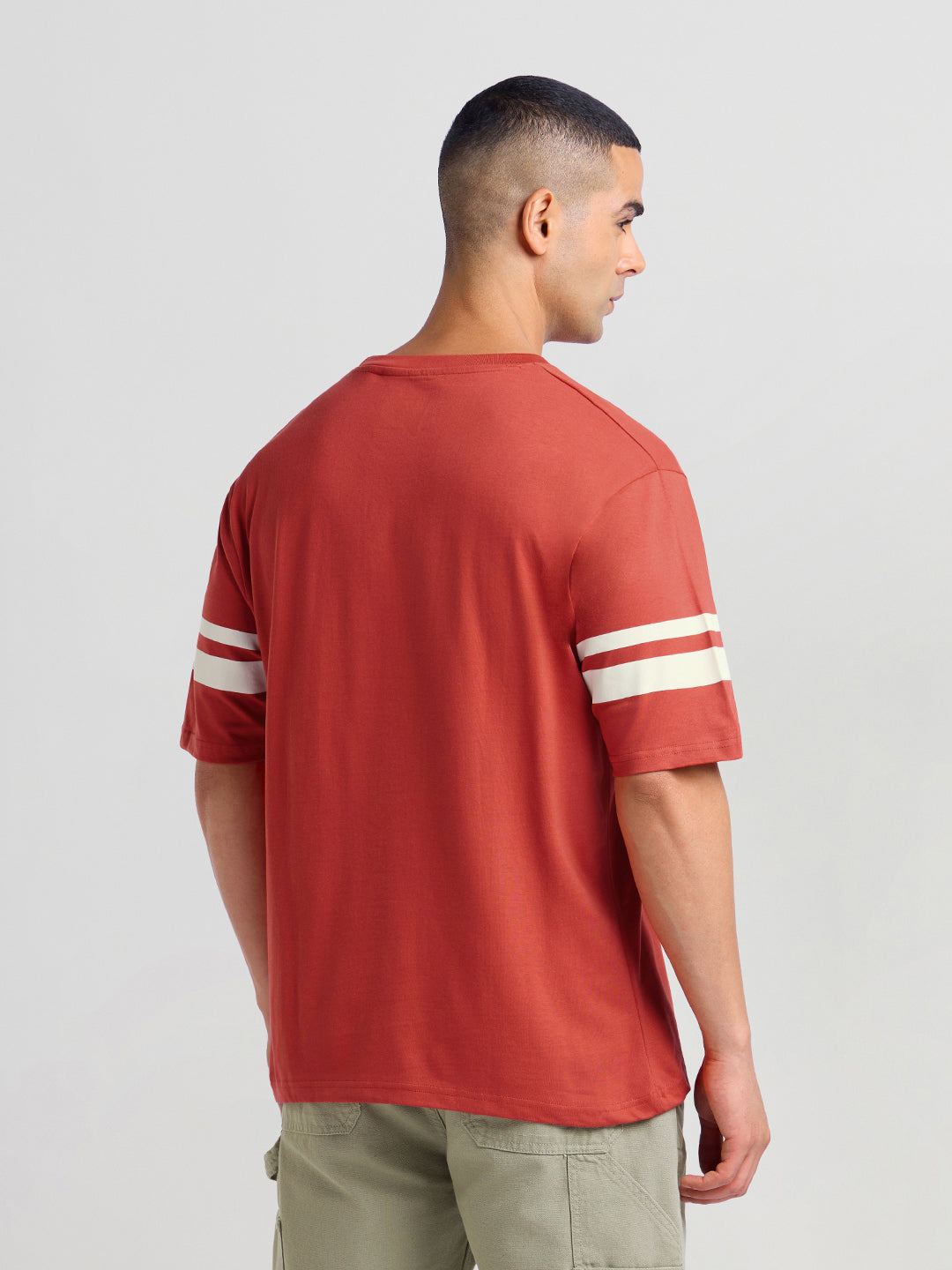 Mens Printed Oversized Cotton Round Neck Tshirt