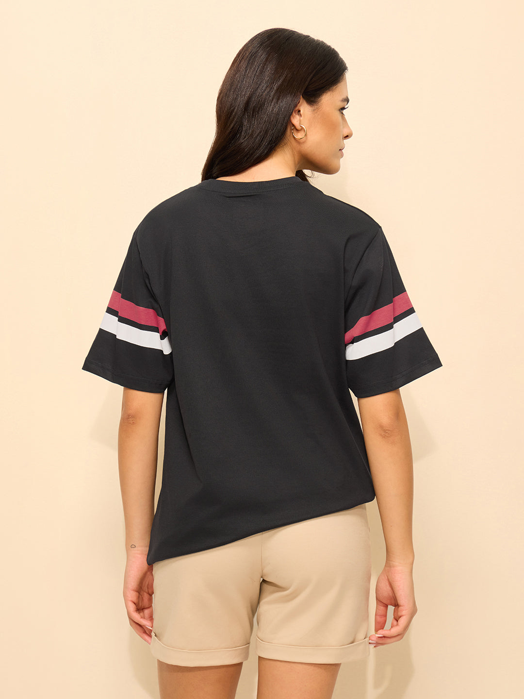 Womens Printed Oversized Cotton T-Shirt