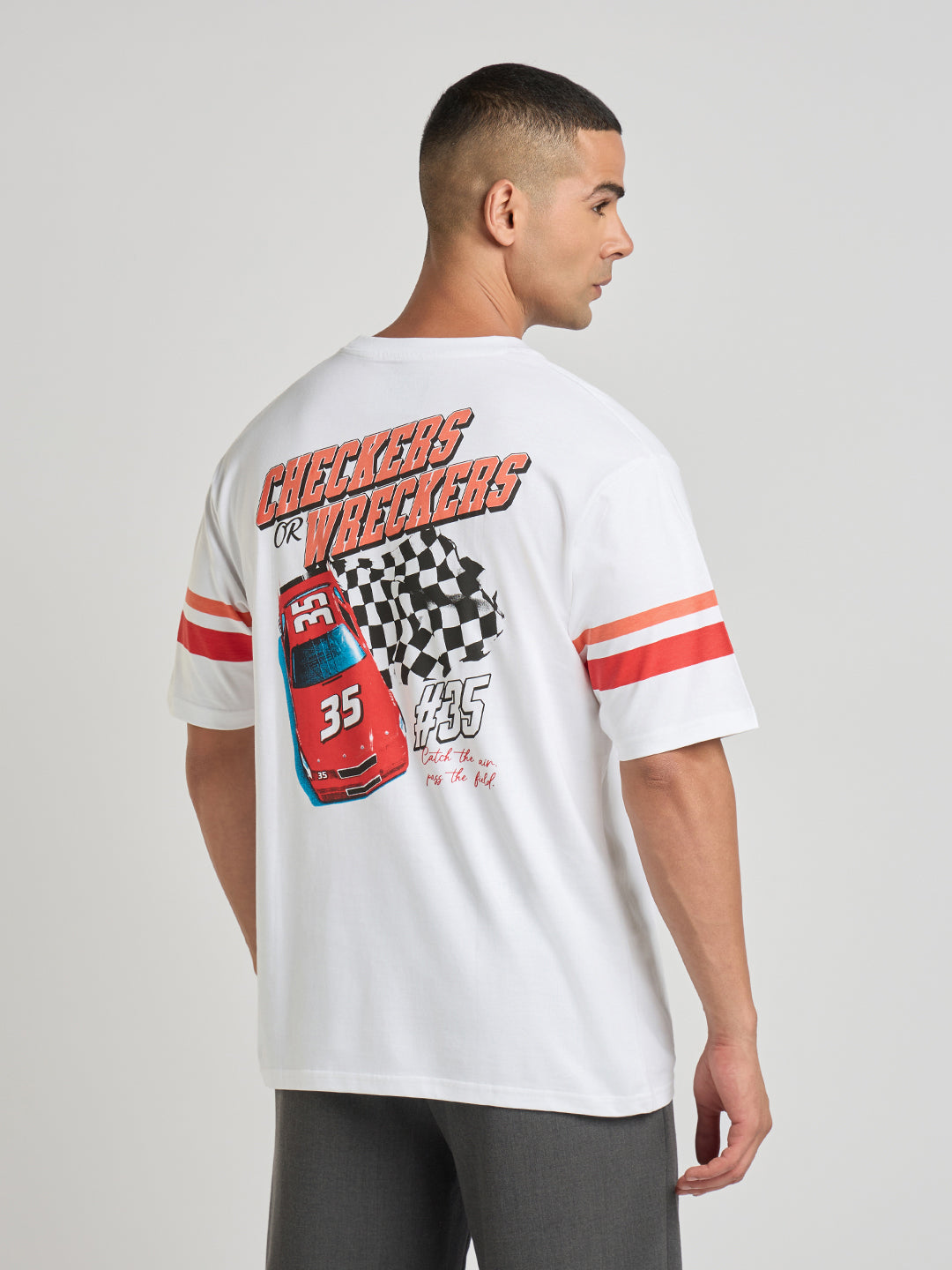 Mens Printed Oversized Cotton Round Neck Tshirt