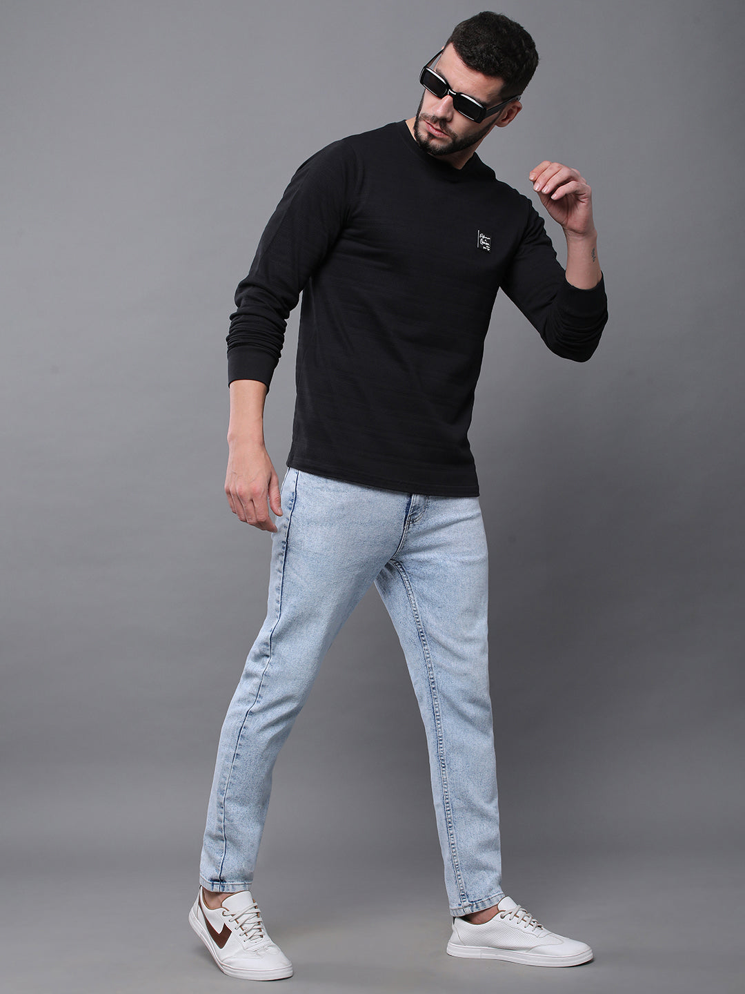 Mens Full Sleeve Round Neck Regular Fit T-Shirts