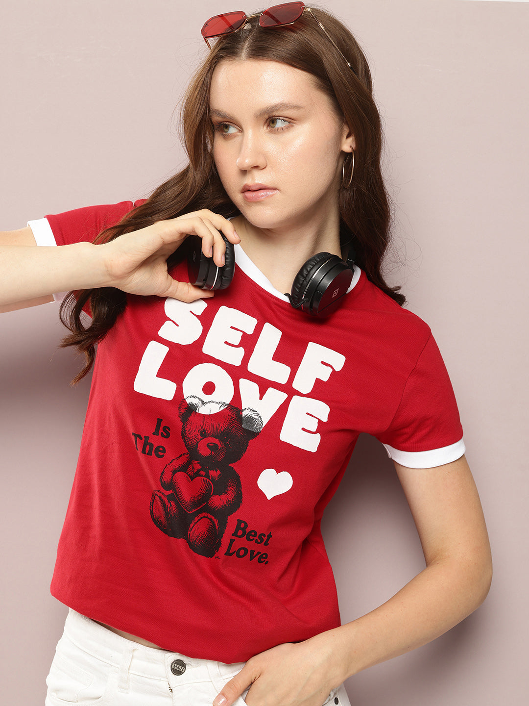 Womens Half Sleeve Round Neck Printed Regular Fit Tshirts