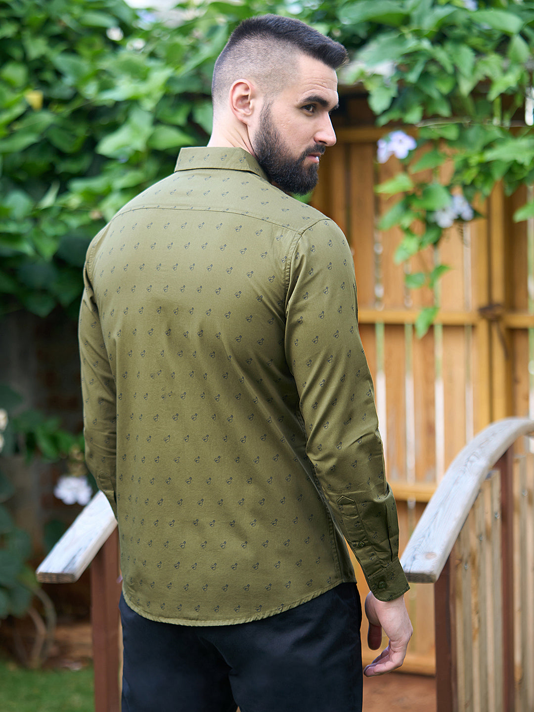 Men All Over Printed Full Sleeve Shirt With Pocket