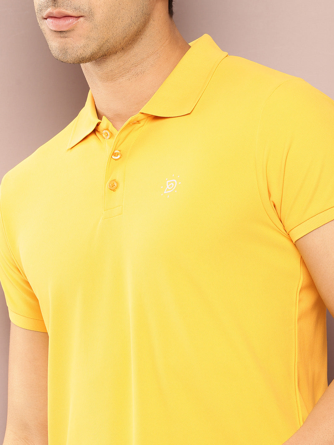 Mens Short Sleeve Polo Neck Regular Fit Polyster Tshirt