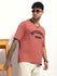 Mens Half Sleeve V-Neck Applique Oversized Fit Tshirts
