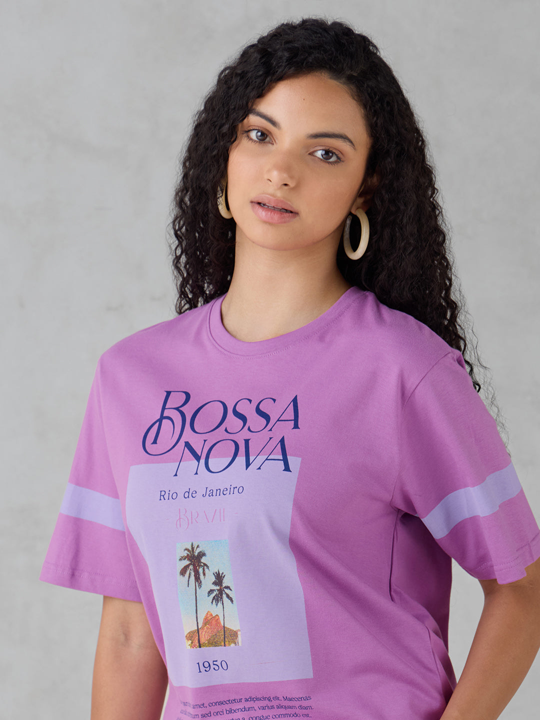 Womens Half Sleeve Printed Oversized Fit Tshirt