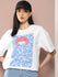 Womens Half Sleeve Drop Shoulder Printed Oversized Fit T-Shirts