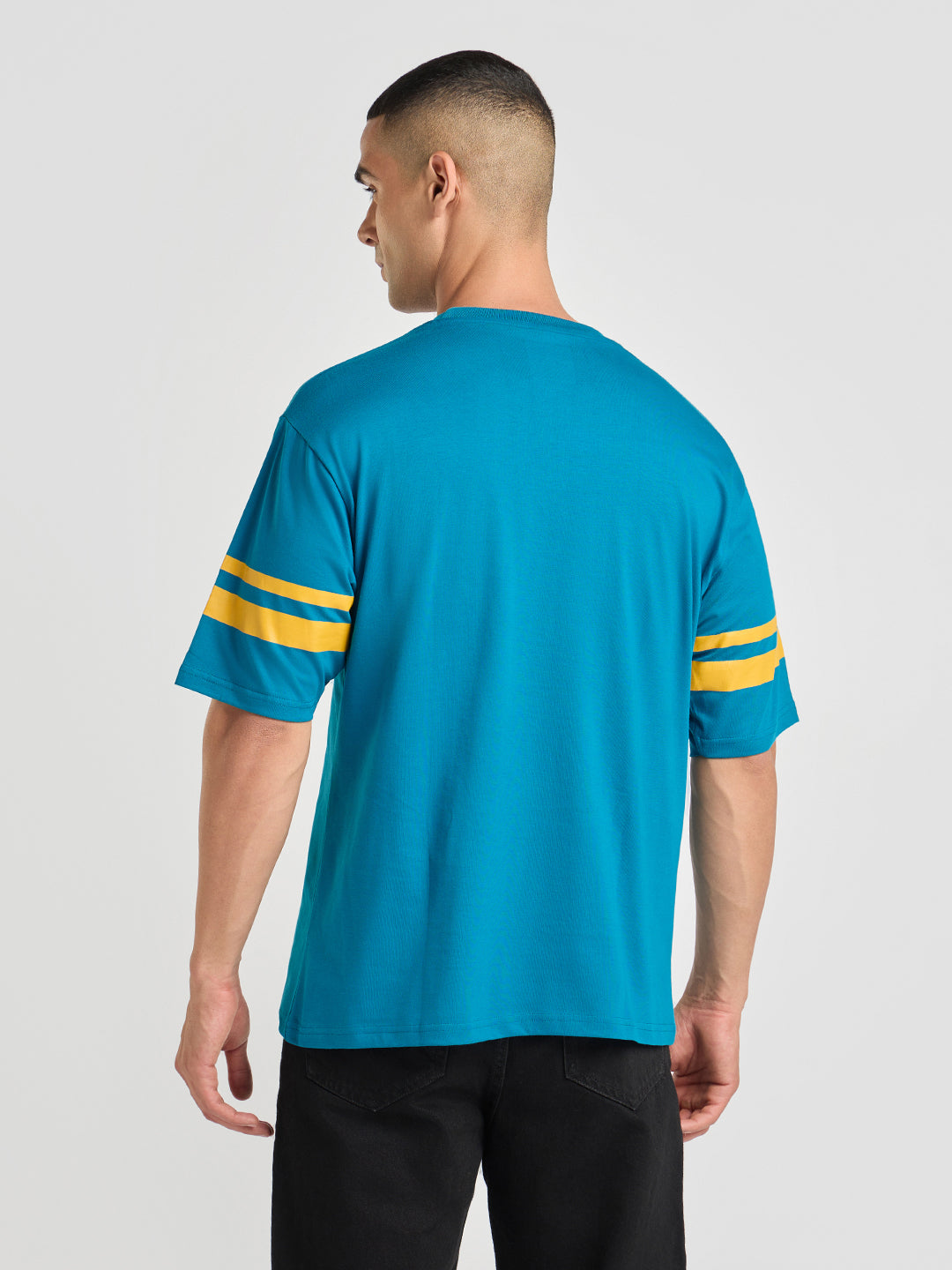 Mens Printed Oversized Half Sleeve Round Neck Tshirt