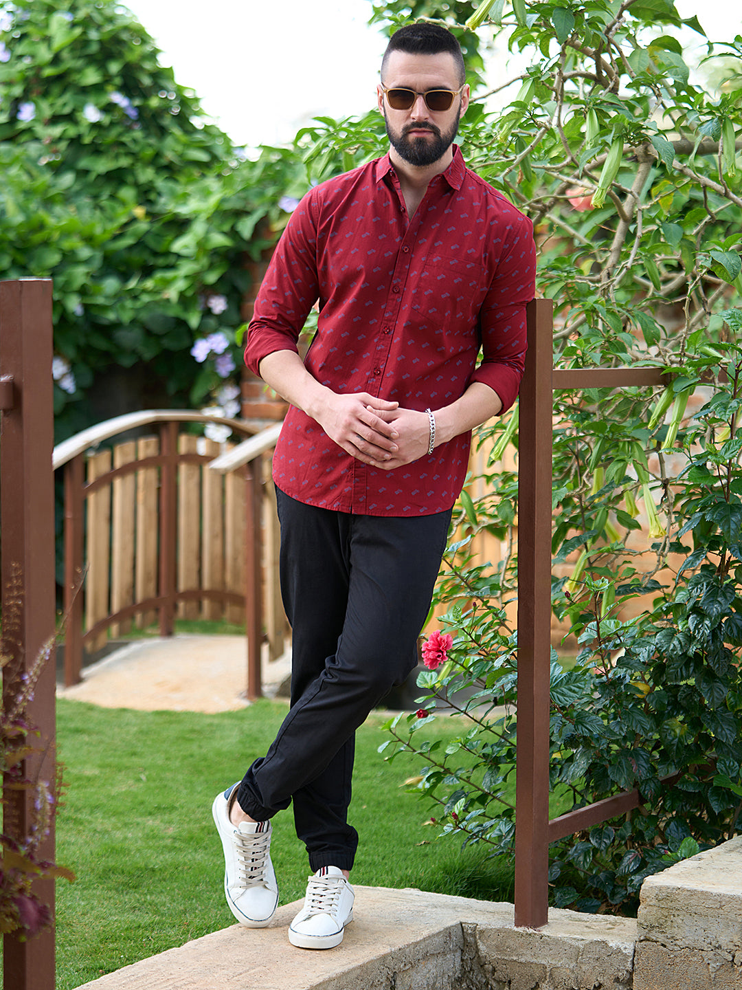 Men All Over Printed Full Sleeve Shirt With Pocket