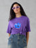 Womens Half Sleeve Printed Oversized Fit Tshirt