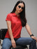 Womens Half Sleeve Polo Neck Solid Regular Fit Tshirts